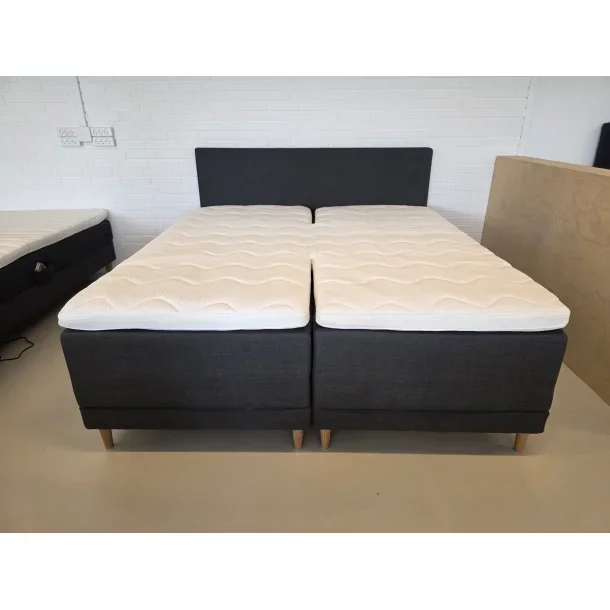 Bokselevationsseng 180x200cm inkl. sengegavl - Gr� 