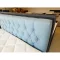 Kontinentalseng 160x200cm inkl. sengegavl - Lys tyrkis/bl�