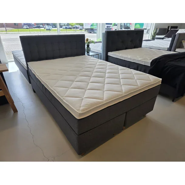 Kontinentalseng 140x200cm inkl. sengegavl - Antracitgr�