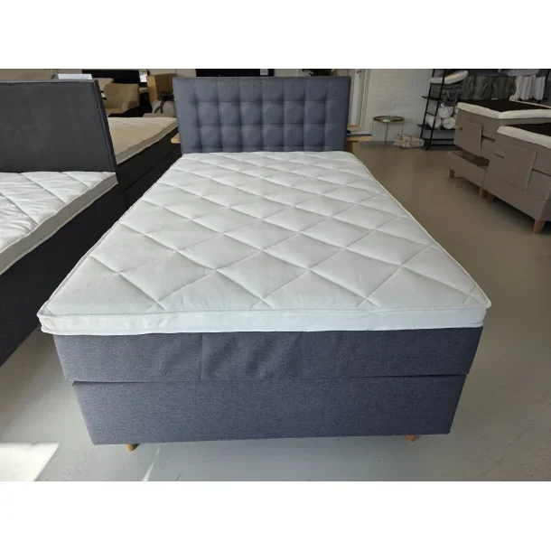 Kontinentalseng 120x200cm inkl. sengegavl - Antracitgr�